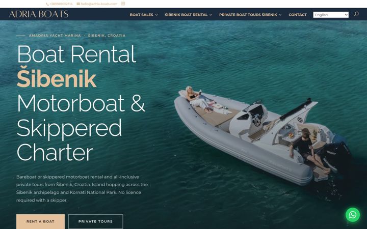 Screenshot of adria-boats.com
