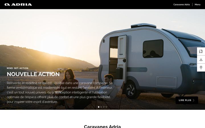 Screenshot of adria-caravanes.fr
