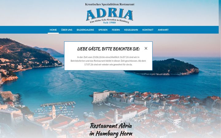 Screenshot of adria-horn.de