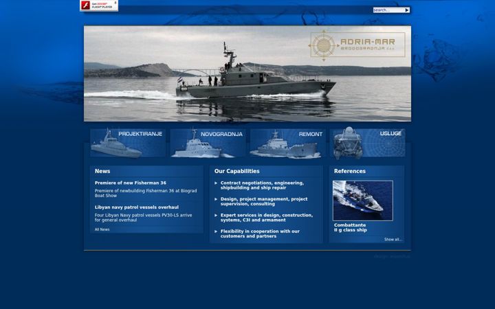 Screenshot von adria-mar.hr