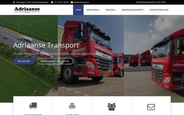 Screenshot of adriaanse.nl