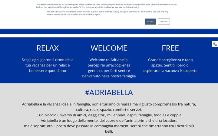 Screenshot of adriabella.com