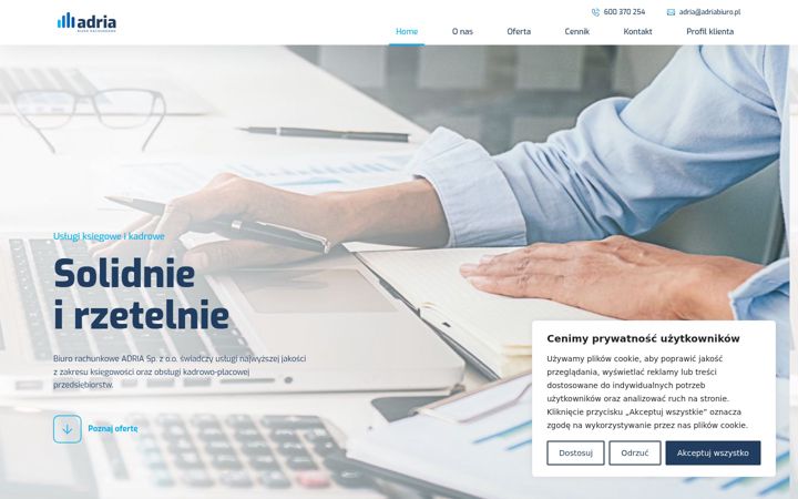 Screenshot of adriabiuro.pl