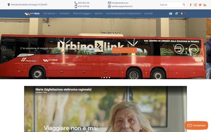 Screenshot of adriabus.eu