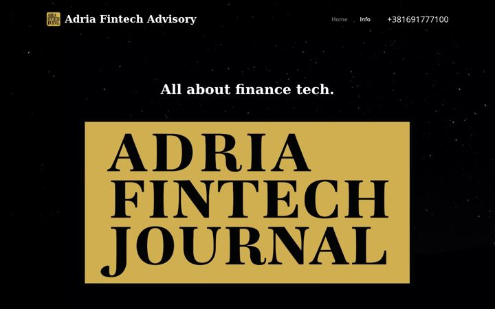 Screenshot of adriafintechjournal.com