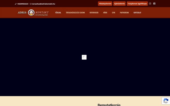 Screenshot of adriakontakt.hu