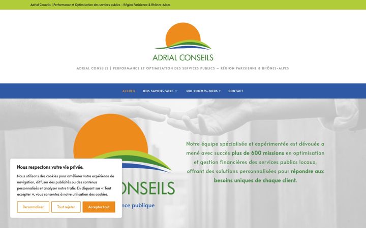 Skärmbild av adrial-conseils.com