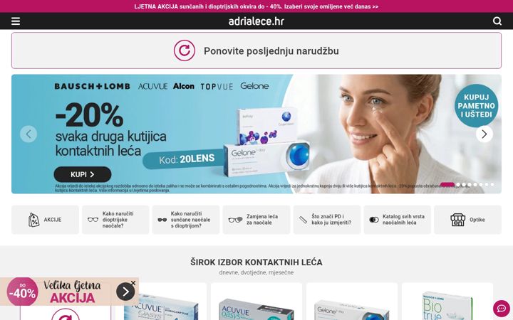 Screenshot of adrialece.hr
