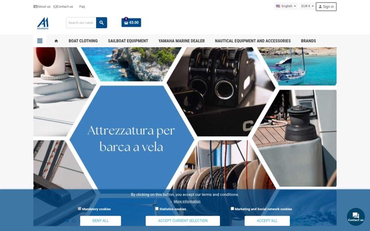 Screenshot of adriamarine.net