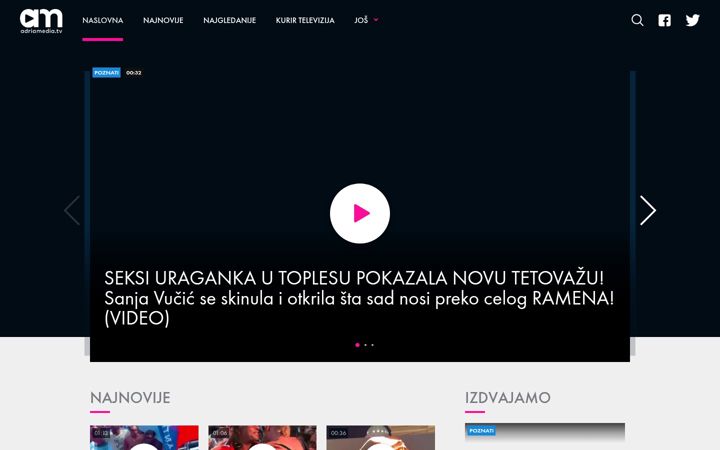 Screenshot of adriamedia.tv