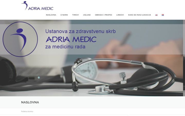 Screenshot of adriamedic.hr