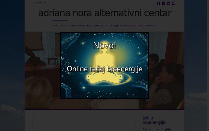 Skärmbild av adriana-nora.com
