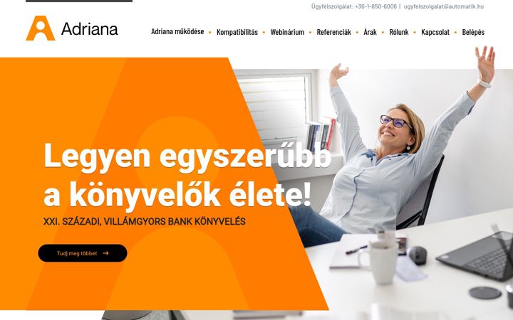 Screenshot of adriana.hu