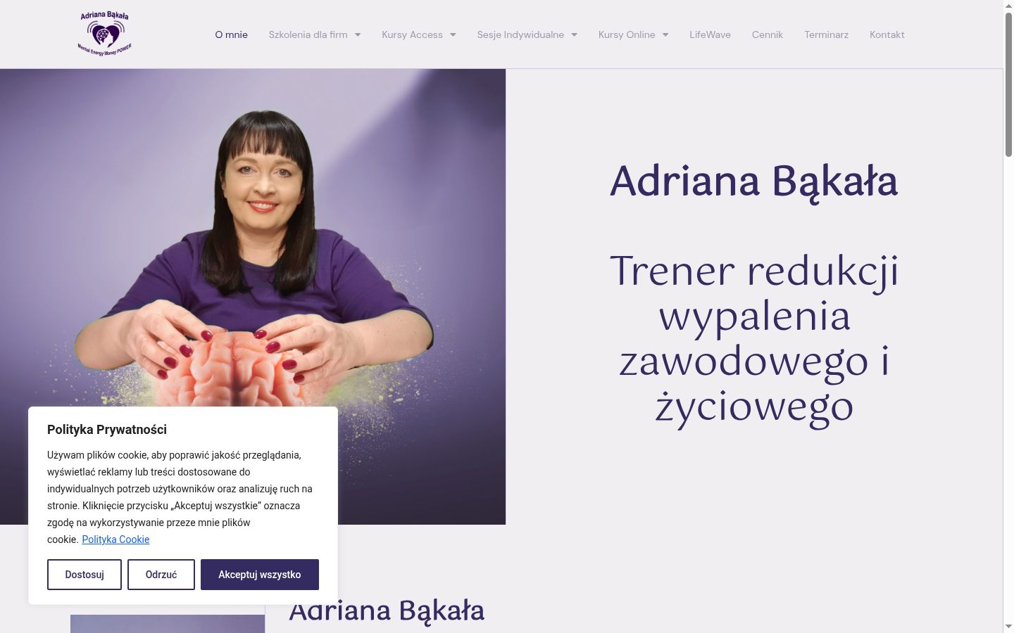 Képernyőkép a bármilyen interakció előtt megjelenő hozzájárulási bannerről