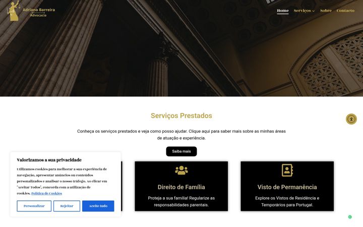 Skärmbild av adrianabarreira.com