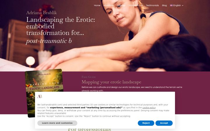 Skärmbild av adrianabrablik.com
