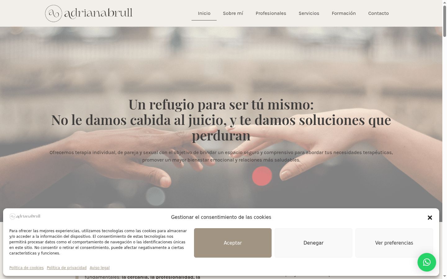 Captură de ecran a bannerului de consimțământ afișat înainte de orice interacțiune