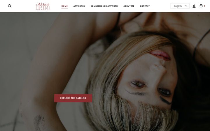 Skärmbild av adrianacorderoatelier.com