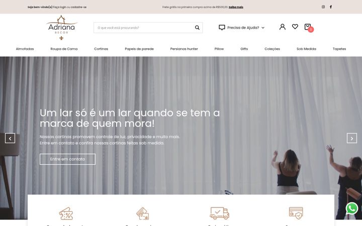 Captură de ecran a adrianadecor.com.br