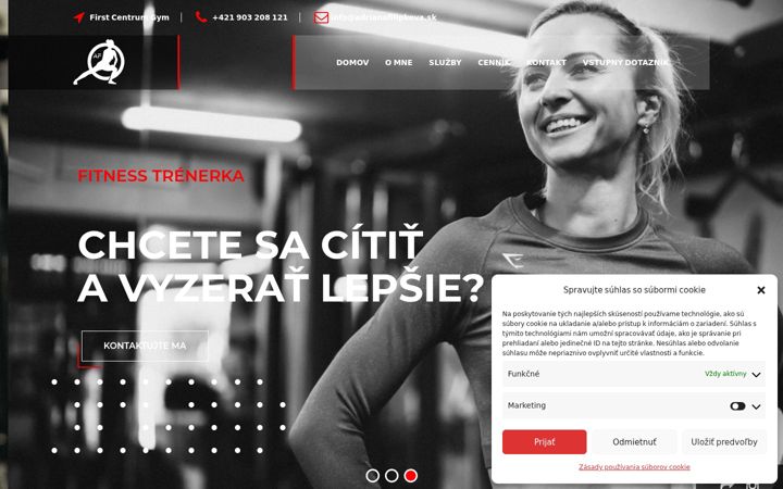 Screenshot of adrianafilipkova.sk