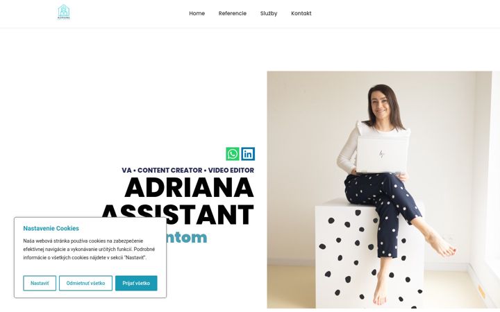 Skärmbild av adrianakulhava.com