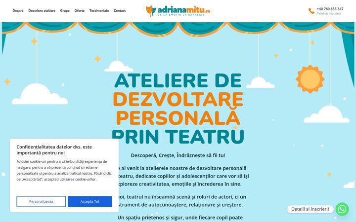 Capture d'écran de adrianamitu.ro