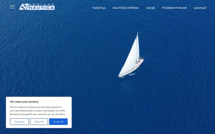 Screenshot of adriananautica.hr