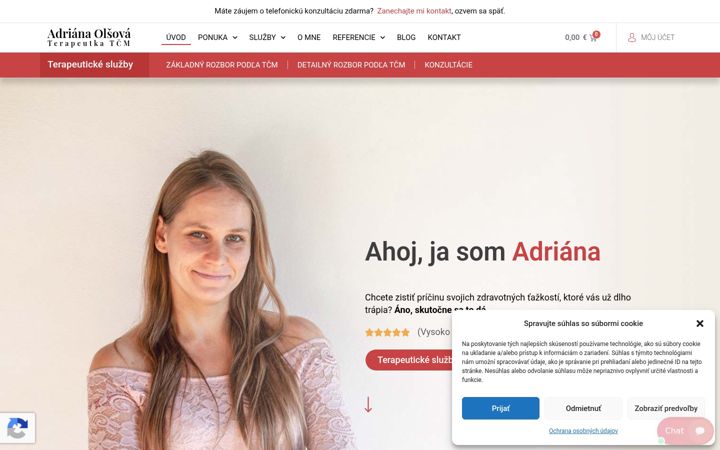 Screenshot ta' adrianaolsova.sk