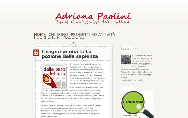 Screenshot of adrianapaolini.it