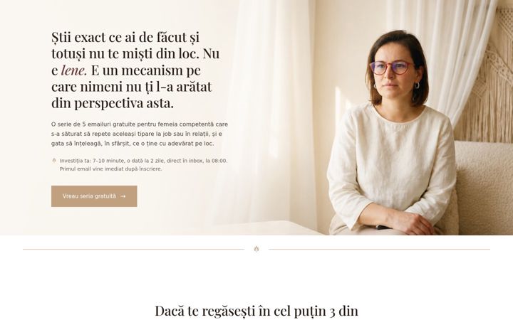 Captură de ecran a adrianapetre.ro
