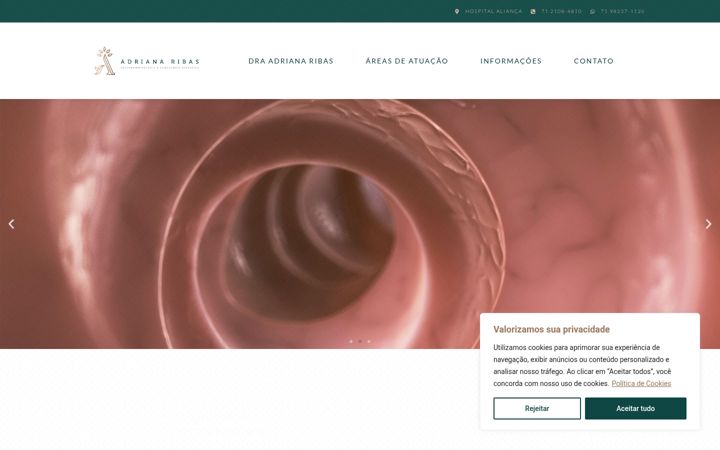 Screenshot of adrianaribas.med.br