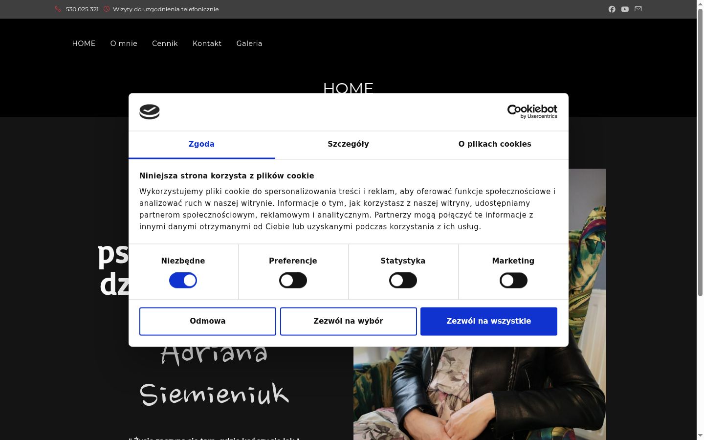 Captură de ecran a bannerului de consimțământ afișat înainte de orice interacțiune