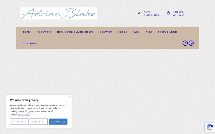 Captura de pantalla de adrianblake.co.uk