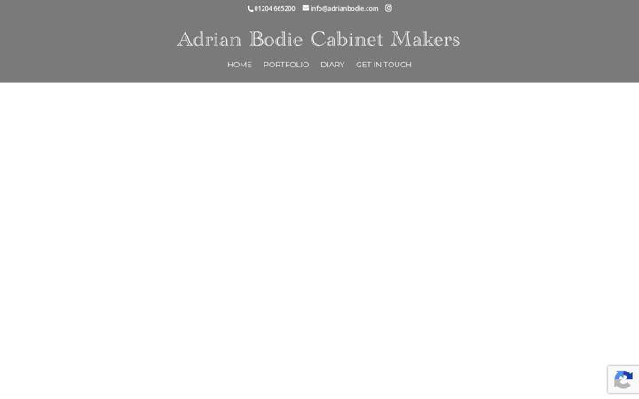 Screenshot ta' adrianbodiecabinetmakers.co.uk