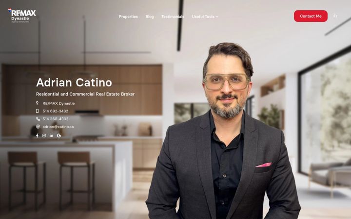 Screenshot of adriancatino.com