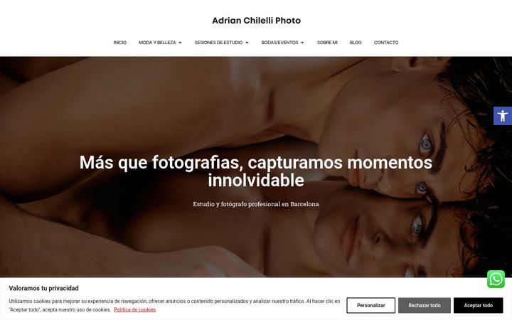 Screenshot of adrianchilelliphoto.com
