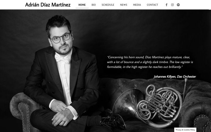 Screenshot von adriandiazmartinez.com
