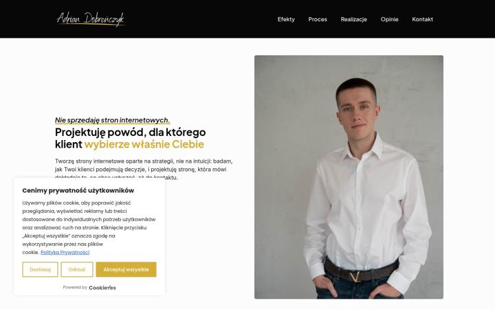 Screenshot of adriandobrenczyk.pl