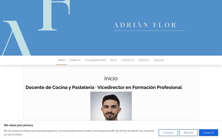 Screenshot von adrianflor.com
