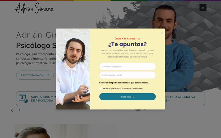 Screenshot von adriangimeno.com