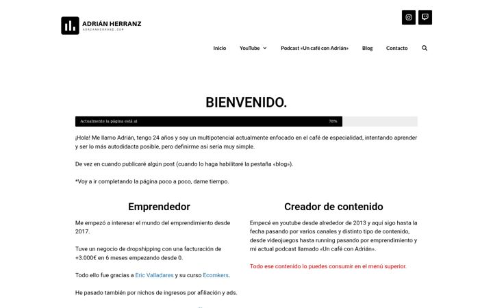 Screenshot of adrianherranz.com