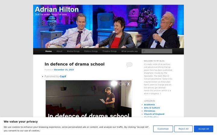 Screenshot of adrianhilton.com