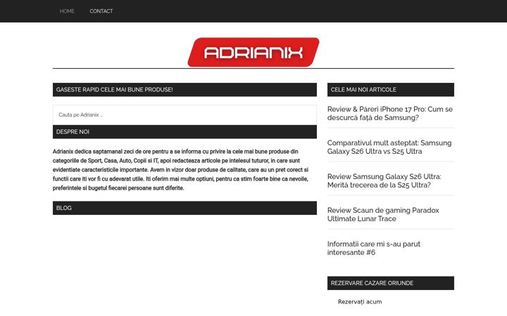 Skærmbillede af adrianix.com
