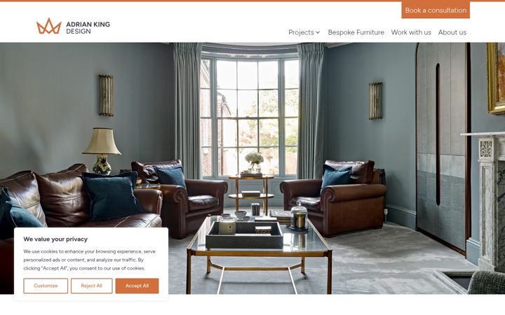 Screenshot of adriankingdesign.com