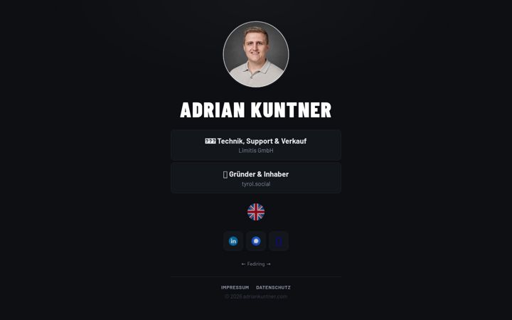 Screenshot of adriankuntner.com