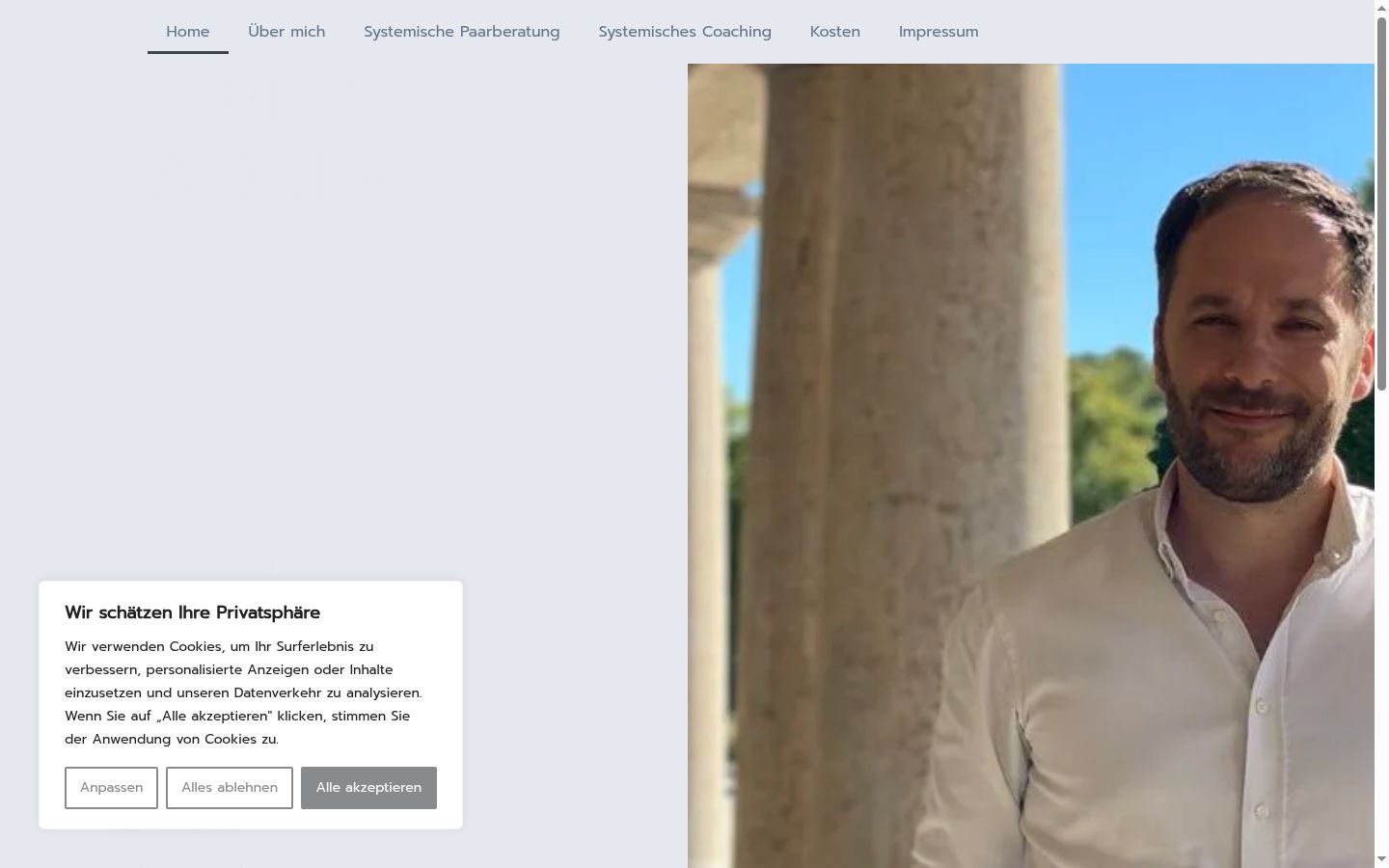 Screenshot del banner di consenso mostrato prima di qualsiasi interazione