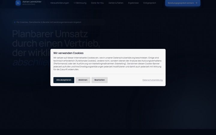 Screenshot of adrianleimkuehler.de