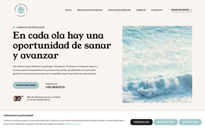Screenshot of adrianluquinpsicologo.es