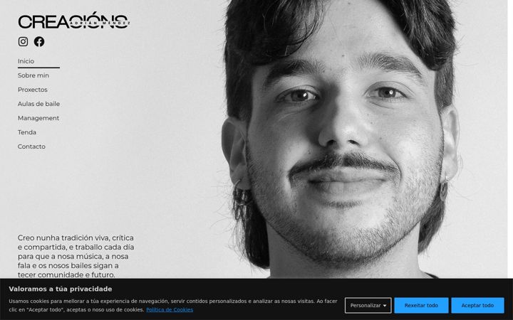 Posnetek zaslona adrianmendez.eu
