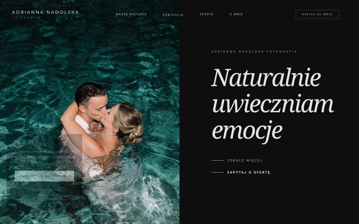 Screenshot of adriannanadolska.pl